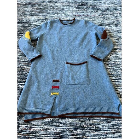 Vintage sweater tunic dress stretchy fit size M - Picture 4 of 6